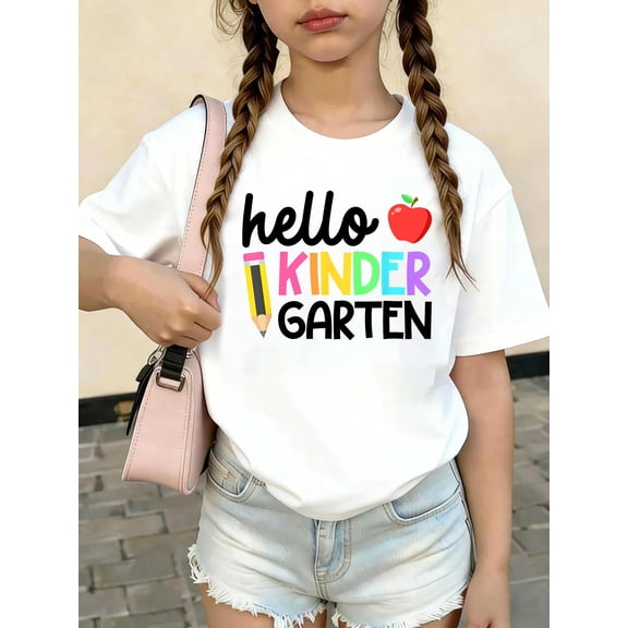 Hello Kindergarten Team Kinder Back to School Teacher Kids T-Shirt