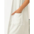 thumbnail image 5 of INSPIRE CHIC Women's Terry Wrap Bathrobe Spa Robe for Gym Pool Shower Bath Towel Robe Shower Dress XS White, 5 of 6