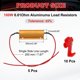 thumbnail image 2 of Uxcell 100W 0.01 Ohm Resistencias de Carga de Aluminio Reemplazo Automotriz con Clips de Cable Rápido para Arreglar Luz de Señal LED Parpadeante Bombilla LED Dorada 5pcs, 2 of 6