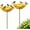 Yellow-2pcs, variant on Handmade Metal Flower Garden Stake, 3 Pack Red Glass Bird Baths with Flower Design, Decorative Outdoor Bird and Bee Watering Station for Yard, Patio & Lawn, Attract Hummingbirds & Wild Birds & Bee