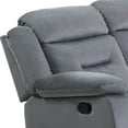 thumbnail image 3 of Niko Manual Recliner Loveseat, Light Gray Velvet, Solid Wood, 60 Inch, 3 of 6