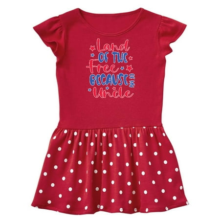 

Inktastic Memorial Day Land of The Free Because Of My Uncle Gift Baby Girl Dress