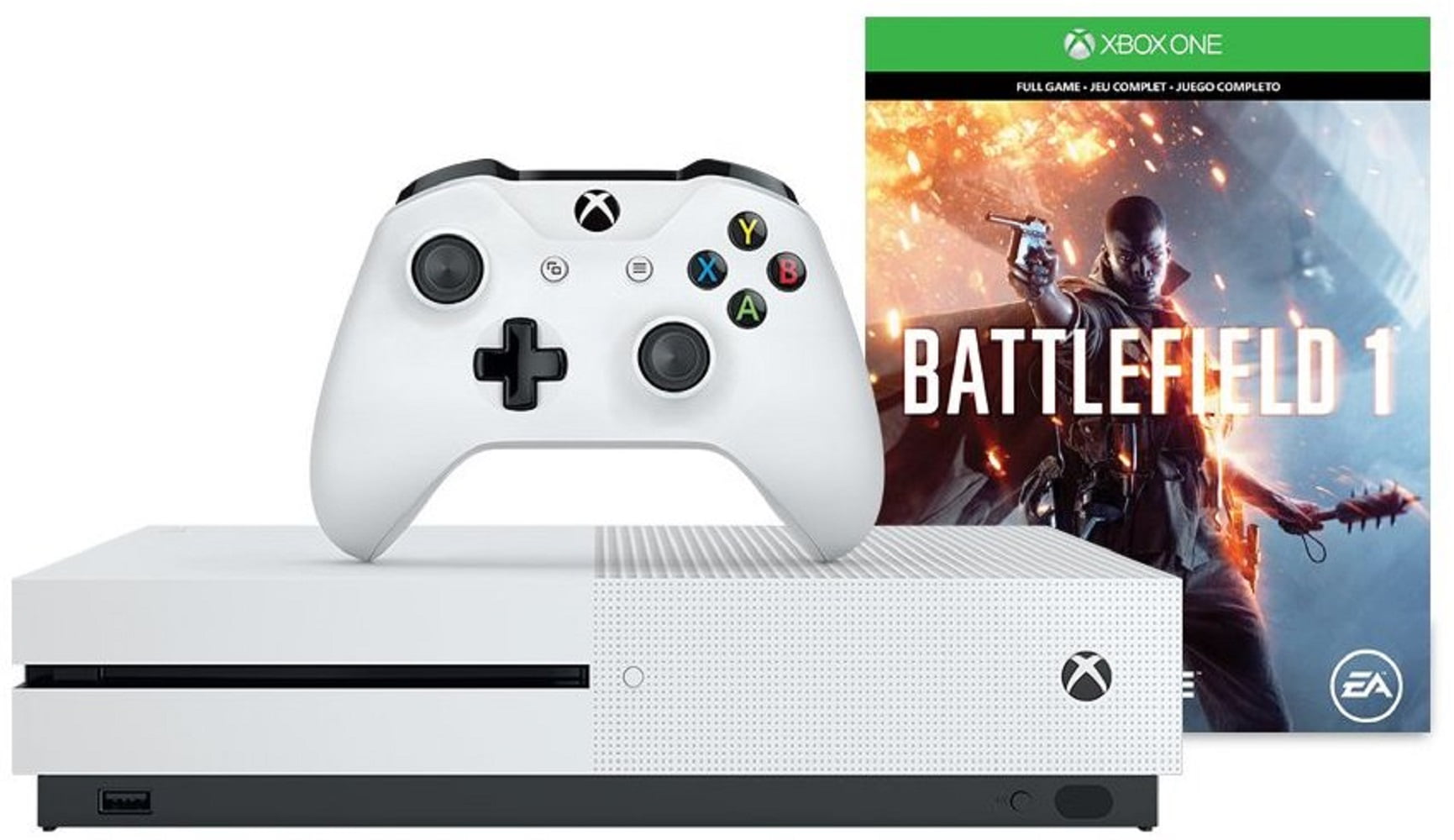 Restored Xbox One S 500GB Console - Battlefield 1 Bundle (Refurbished)