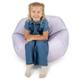 thumbnail image 2 of Big Joe Classic Bean Bag Chair for Kids Bedroom and Reading Nook, Easy-Clean Petal Pip Lilac, Durable Nylon Polyester Blend, 2 feet Refillable, 2 of 8