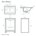 thumbnail image 2 of Virage 24 in. Brown Oak Bathroom Vanity With Black, 3-Hole Ceramic Sink Top, 2 of 9