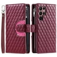 thumbnail image 2 of for Samsung Galaxy S25 Ultra Wallet Case with Card Holder & Kickstand & Wrist Strap, Flip Folio Book Style PU Leather Protective Cover with Crossbody Strap for Samsung Galaxy S25 Ultra, Winered, 2 of 12