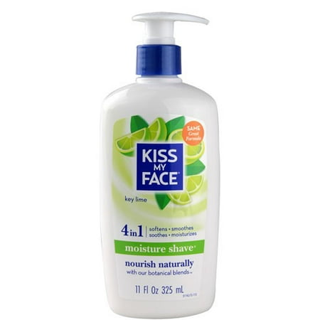 Kiss My Face Moisture Shave, Key Lime, 11 Oz