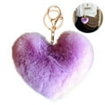 thumbnail image 3 of Coofit Key Chain Fashion Heart Shape Pom Pom Handbag Pendant Purse Charm Phone Charm, 3 of 6
