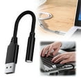 thumbnail image 1 of Homdeep USB External Stereo Sound Card 3.5mm Jack Adapter Black, 1 of 5