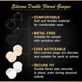 thumbnail image 3 of KJM FASHION 6 x Black Silicone Double Flared Ear Stretcher Expander, 3 of 7