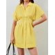 thumbnail image 2 of Vestido JEIBKOUY de verano de manga corta con botones en la parte delantera, amarillo, 2 of 6