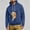 #0213-Blue, variant on Men Hoodies with Thumb Hole Long Sleeve Kangaroo Pocket Loose Fit Casual Warm Winter Pullover Top