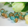 thumbnail image 4 of Duslogis 100Pcs 10mm Crackle Glass Beads for Jewelry Making - Round Spacer Crystal Beads Bulk, DIY Craft Supplies for Necklace Bracelet Earrings (Brown Blue), 4 of 6