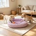 thumbnail image 6 of Premium Floral Pet Bed - Aesthetic Anti-Anxiety Calming Cat Bed - Soft Flower Print for Small Pets, All Season, 6 of 6