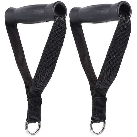 LULULION 2Pcs Gym Accessories Weight Lifting Handles for Men Women Black PVC