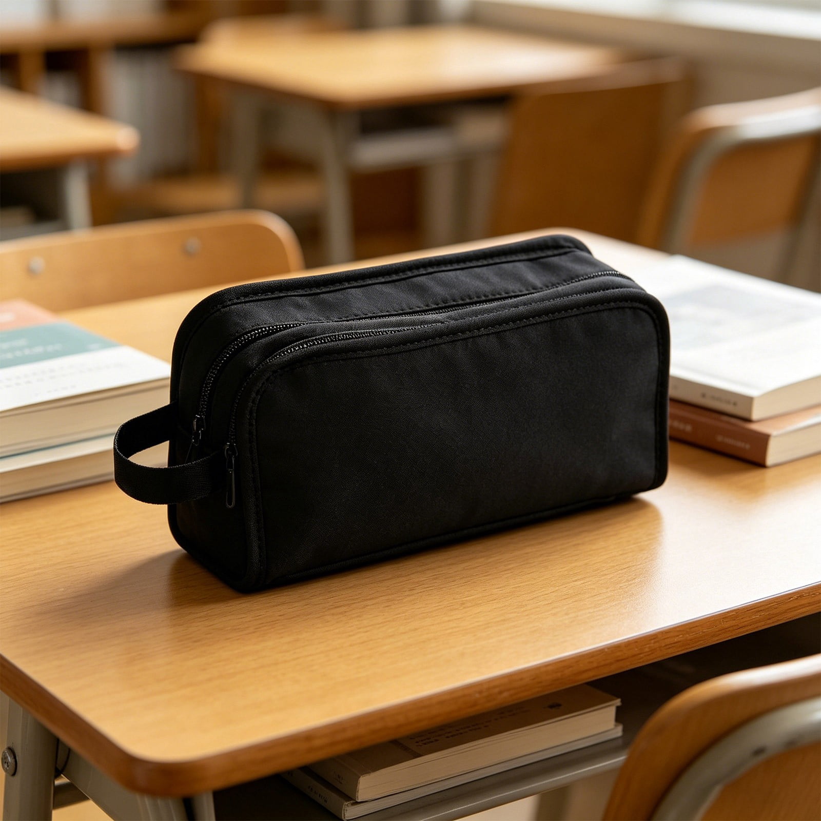 Gnwei Big High Capacity Pencil Case – Pencil Bag Pouch Box Organizer Pen Case, Aesthetic Supply for Adults with Easy Grip Handle & Loop – Portable Journaling Supplies