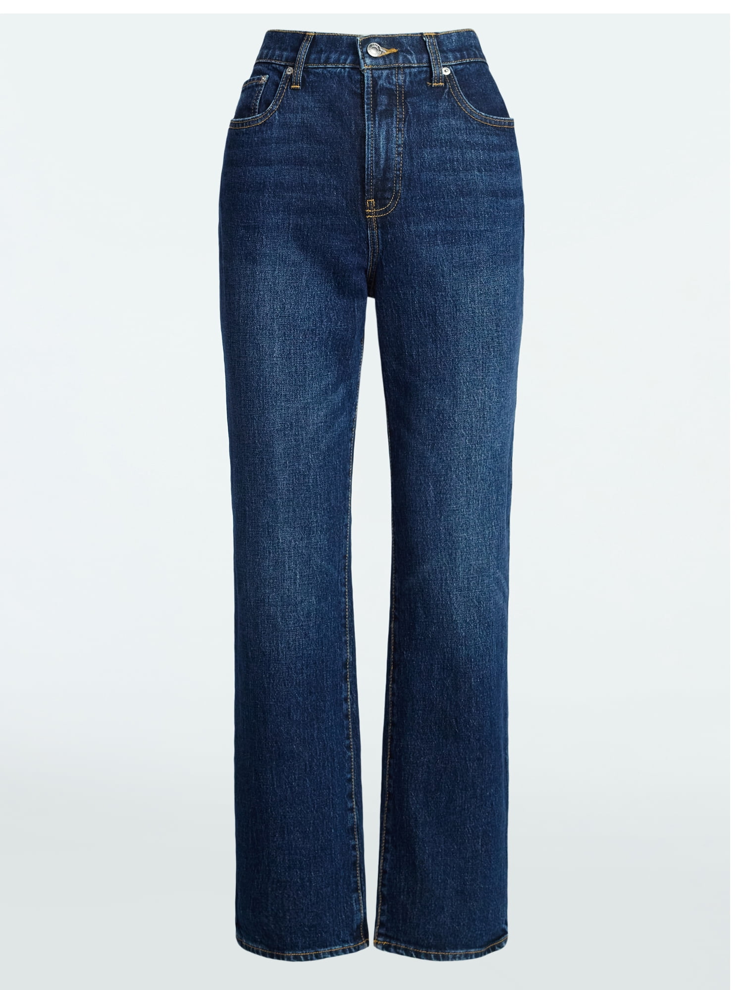 Free Assembly Women's and Women's Plus High Rise Straight Jeans, 30" Inseam, Sizes 0-26W
