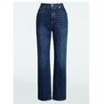 thumbnail image 5 of Free Assembly Women's and Women's Plus High Rise Straight Jeans, 30" Inseam, Sizes 0-26W, 5 of 5