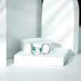 thumbnail image 4 of Rosec Jewels 3/4 CT Emerald and Diamond Hoop Earrings, Minimal Hoop Earrings for Women, Bar Set Baguette Emerald Earrings, Diamond Hoop Earrings, 10K White Gold, 4 of 9