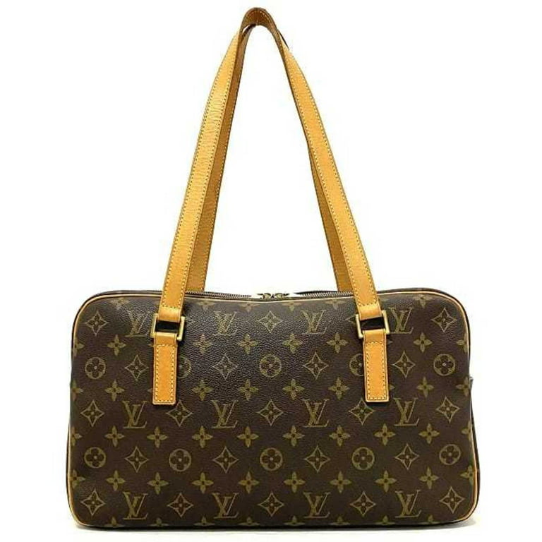 Authenticated Used Louis Vuitton Tote Bag Cite MM Brown Beige Monogram  M51181 Canvas Nume Leather FL0032 LOUIS VUITTON Square