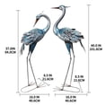 thumbnail image 6 of Crane Garden Decor Statue, Blue Heron Garden Statue Metal Yard Art Outdoor Decoy, Garden Sculptures & Statues for Yard/Garden/Lawn/Pond/Outdoor Decoration, 1Pc, 6 of 9