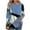 Blue, variant on GigrtiJin Fall Blouse for Women Color Block Long Sleeve Pullover Tops Lightweight Flannel Crew Neck Plus Size Shirts