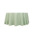 thumbnail image 2 of BalsaCircle 120" Round Gingham Checkered Polyester Tablecloth Sage Green, 2 of 8