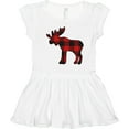 thumbnail image 3 of Inktastic Moose Silhouette Plaid Girls Toddler Dress, 3 of 5