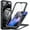 Black, variant on for Google Pixel 8 Pro Case Waterproof, Built-in Lens & Screen Protector[Full Body Shockproof][Military Drop Proof][Dustproof][IP68 Underwater] Protective Cover for Pixel 8 Pro 6.7”-Blue/Clear