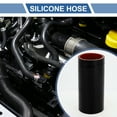 thumbnail image 2 of Unique Bargains 1 Set 51mm/2.01" ID 127mm/5" Length 0 Degree Black Red Car Silicone Hose with Clamps Coolant Hose Universal, 2 of 7