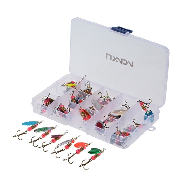 Señuelo Lixada 30 PCS Paillette del metal señuelos de pesca Lentejuelas Shell Spinner ganchos de los Lixada Señuelo