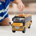 thumbnail image 4 of Simulación de autobús escolar, modelo de aleación, juguetes para jugar a , 5 juguetes abiertos con luz para decoración, colección para, 4 of 6