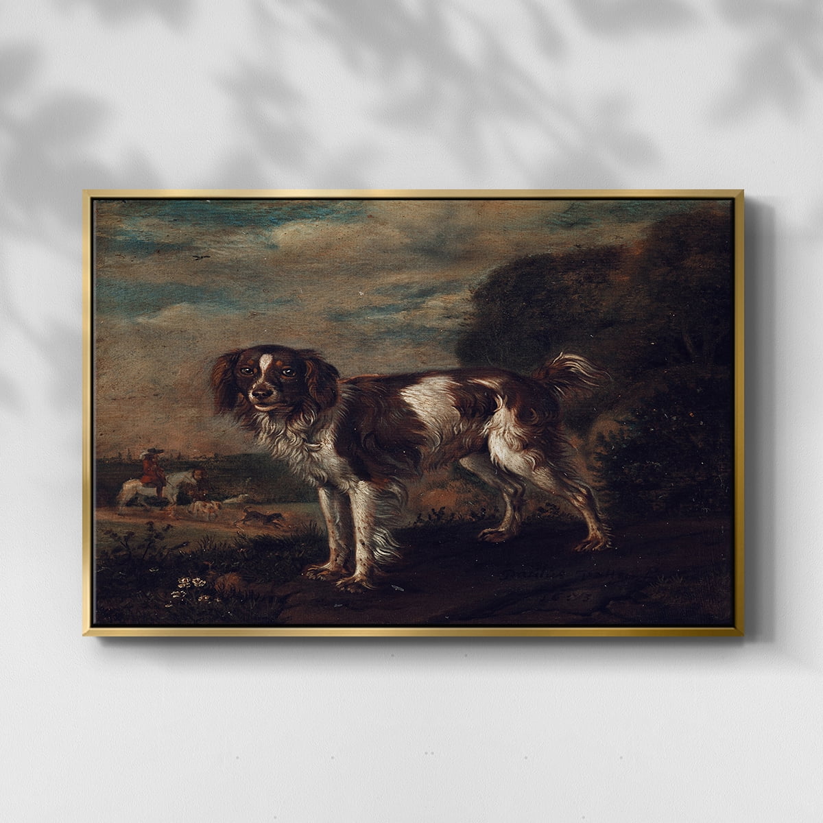 Vintage Animal Print-VIII By Wexford Home Framed in Gold Wood Gallery Wrapped Canvas 17 in. x 25 in.