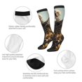 thumbnail image 3 of Naloa Skull Butterfly Sunflower Thigh High Socks Extra Long Stretchy Sock Women Over Knee High Opaque Stocking Daily Wear, 3 of 6