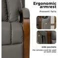 thumbnail image 4 of Dual Motor Lift Recliners for Elderly with Massage Heating (Gray Faux Leather), 4 of 7