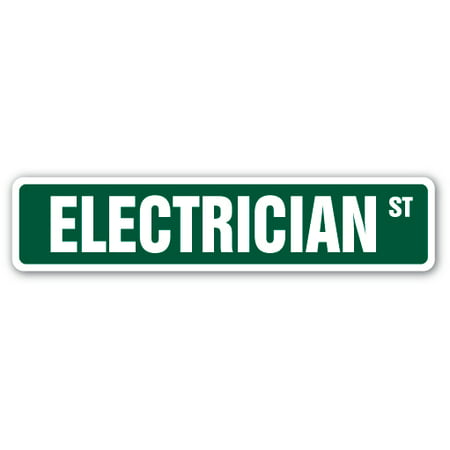 ELECTRICIAN Street Sign electric apprentice patch panel breaker | Indoor/Outdoor |  24