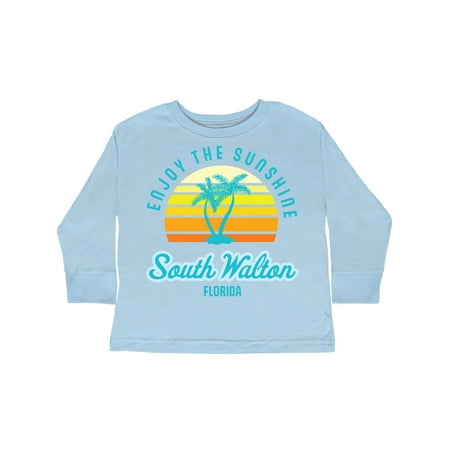 

Inktastic Summer Enjoy the Sunshine South Walton Florida in Blue Gift Toddler Boy or Toddler Girl Long Sleeve T-Shirt