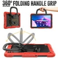 thumbnail image 3 of Case for Lenovo Tab M10 Plus 3rd Gen 10.6 inch 2022, 360 Rotating Stand Handle Pencil Holder Shoulder Strap Heavy Duty Shockproof Cover, Red, 3 of 7