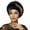 Black, variant on Spiral Turban Cap for Women African Head Wraps Pre Tied Turban Hats Church Headwraps