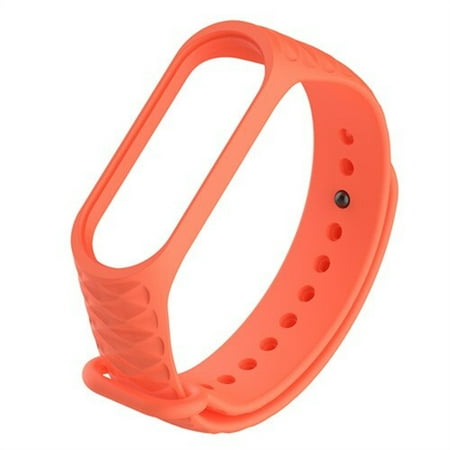 Mi band 4 bracelet For Xiaomi Mi Band 5 strap wristband Colorful sport Silicone watchBand Smart Band4 Band3 Miband 3 4 5 wristbands - Orange texture