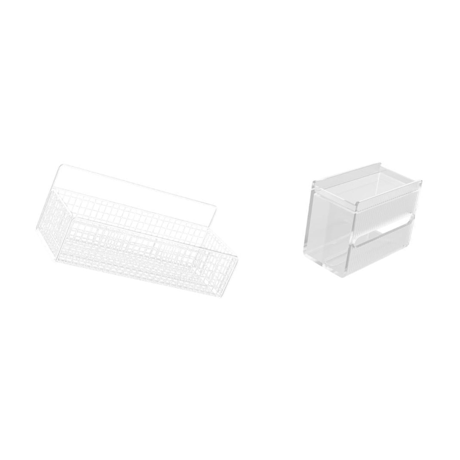 Fiocias Hanging Storage Basket Wire Organizer Acrylic Tissue Case Wall Mounted Shelf Toilet Paper Holder Material Suitable for Kitchens Bathrooms