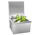 thumbnail image 1 of Drop in Ice Chest, 60 Quart Stainless Steel Ice Cooler, Commercial Ice Bin with Hinged Cover, Drain-Pipe Set Included, for Outdoor Kitchen Patio Ice Bar, Cold Wine Beer, Parties, BBQ, 1 of 7