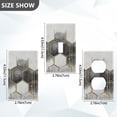 thumbnail image 7 of Yayeee Duplex Wall Plate 1-Gang 4.5"x2.7" Home Receptacle Light Switch Decorative Outlet Cover, Gray Hexagons, 7 of 7