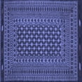 thumbnail image 1 of Ahgly Company Indoor Square Southwestern Blue Country Area Rugs, 3' Square, 1 of 4