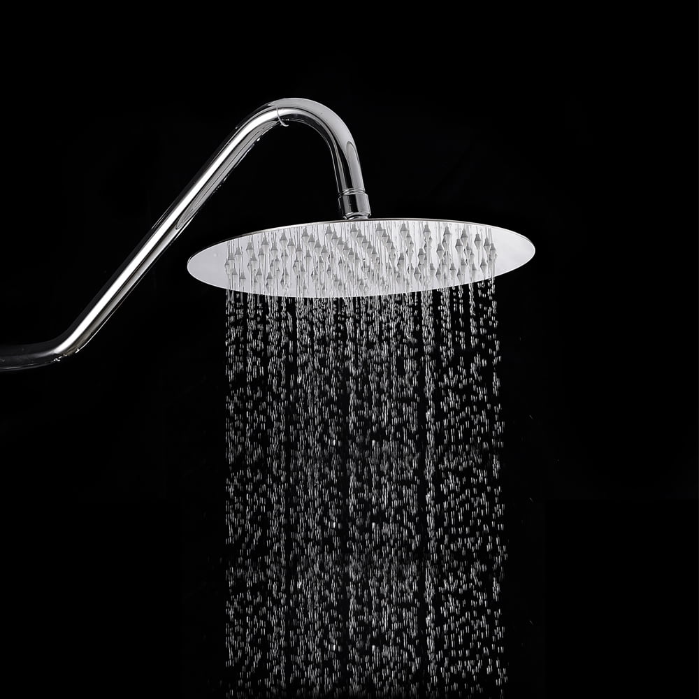 Logmey 10"Rain Shower System with Handheld Shower Head,Hose Stainless Steel Chrome