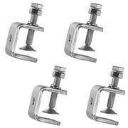 Ymam.Light 4 Pcs Heavy Duty C Clamps - Stainless Steel C- Clamp for Woodworking, Metal Mini Clamps with Screws, Welding Building Household Tiger Clamp Tools