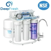 DeepFresh RO Drinking Water System 75 GPD 6-Stage Filtration System with Nano Silver Technology NSF Certified