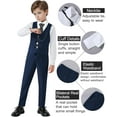 thumbnail image 5 of ZOEREA Boys Suit Formal Dress Clothes Big Boy Wedding Outfit Vest+Pants+Dress Shirt+Chain+Adjustable Tie 6-10Y, 5 of 7