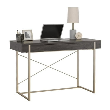 Sauder Walter Heights Desk in Blade Walnut