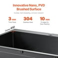 thumbnail image 2 of 25" Kitchen Sink Top Mount Single Bowl Drop-In Basin Stainless Steel Black, 2 of 10